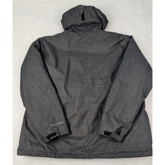 Columbia Omni-Tech Men's XXL Big Sparks Black Waterproof Jacket Heavyweight Hood - Picture 15 of 16